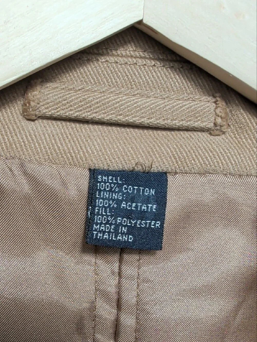 Vtg 90's J.Crew Mens Classic Tan Button-Up Coat Mid Length Minimal Preppy Large
